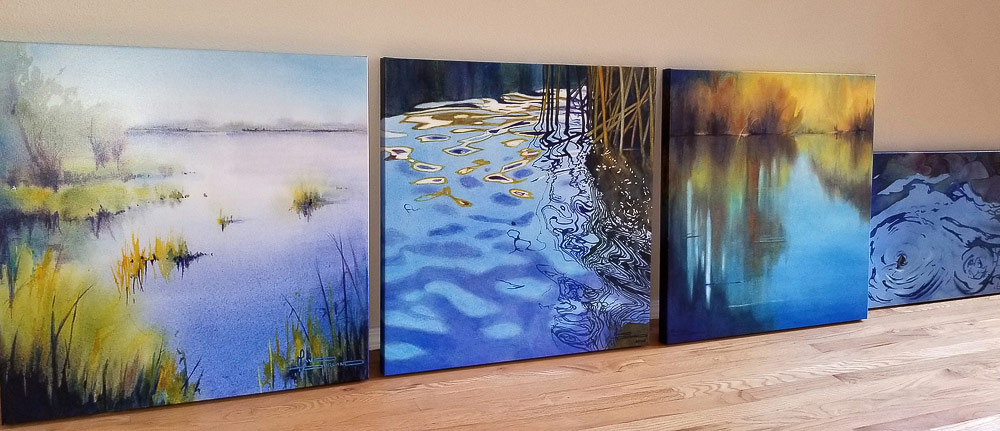 Gallery wrapped canvas prints of Maud Durlands artworks